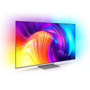 Philips The One PUS8807, 55", 4K UHD, LED LCD, центральная подставка, серебристый - Телевизор