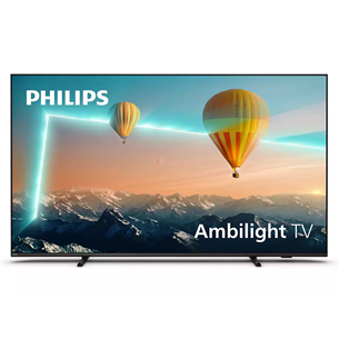 Philips PUS8007, UHD 4K, 75", centra statīvs, pelēka - Televizors