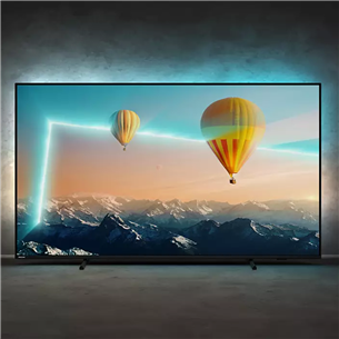 Philips PUS8007, UHD 4K, 75", centra statīvs, pelēka - Televizors