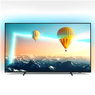 Philips PUS8007, UHD 4K, 75", centra statīvs, pelēka - Televizors