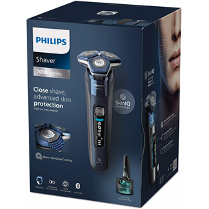 Philips 7000 Wet & Dry, pelēka/zila - Skuveklis
