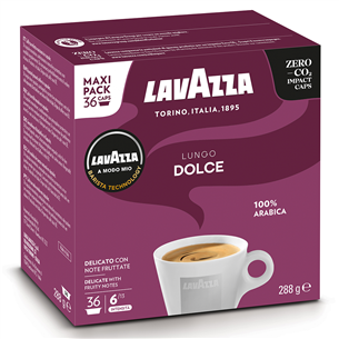 Lavazza A Modo Mio Lungo Dolce, 36 porcijas - Kafijas kapsulas