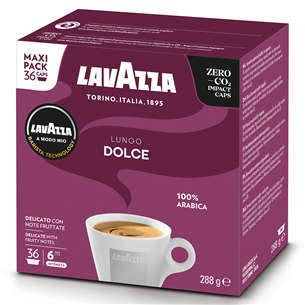 Lavazza A Modo Mio Lungo Dolce, 36 porcijas - Kafijas kapsulas