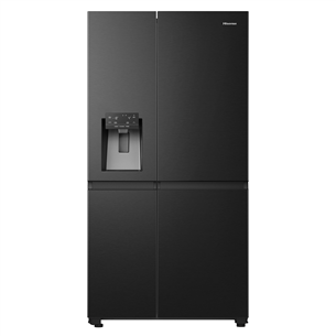 Hisense, No Frost, Water & Ice dispenser, 632 L, 179 cm, melna - SBS ledusskapis