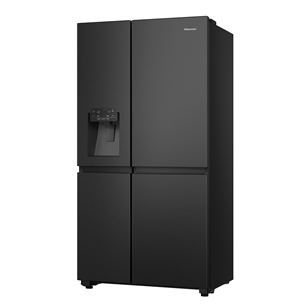 Hisense, No Frost, Water & Ice dispenser, 632 L, 179 cm, melna - SBS ledusskapis