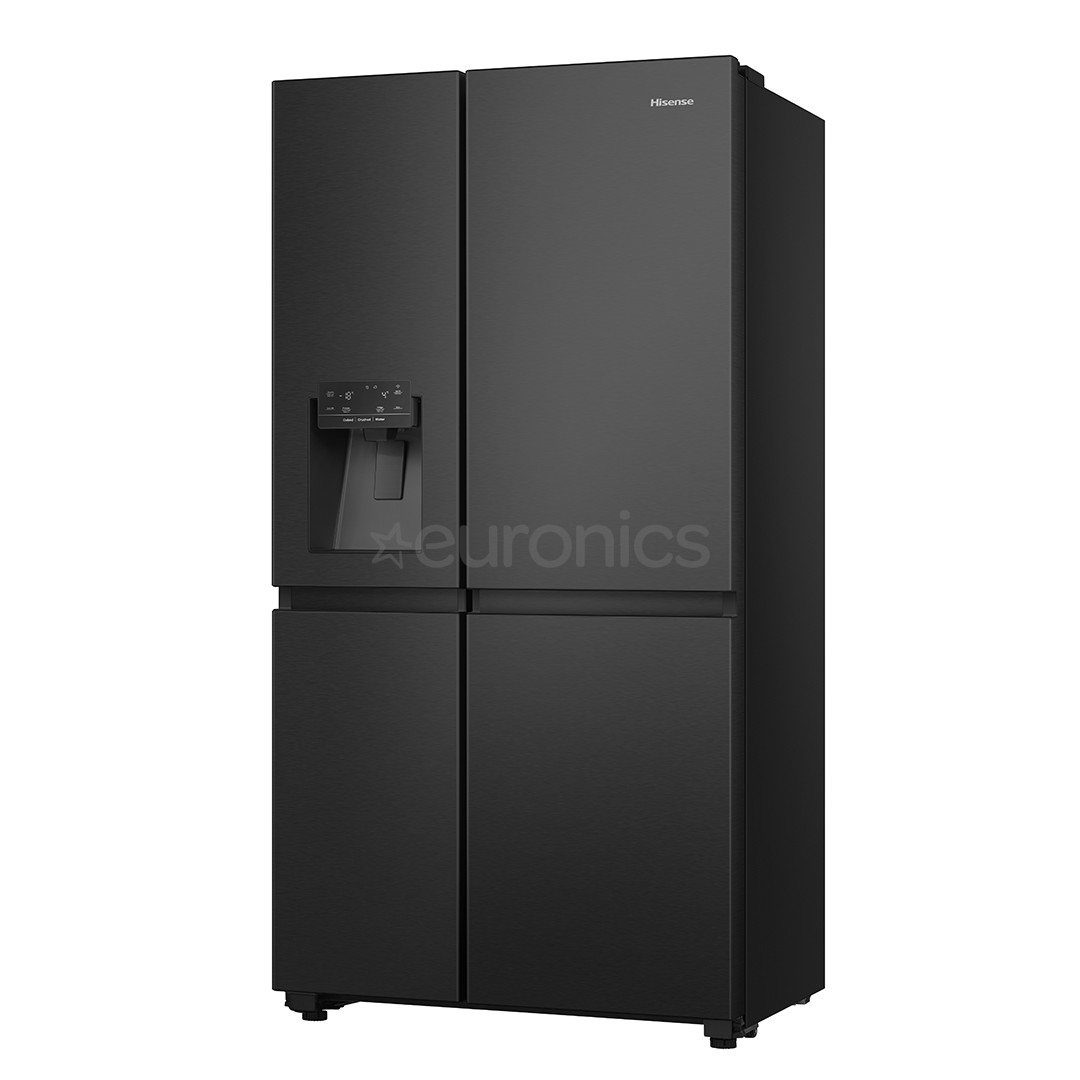 Hisense, No Frost, Water & Ice dispenser, 632 L, 179 cm, melna - SBS ledusskapis