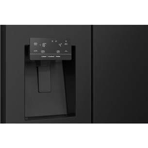 Hisense, No Frost, Water & Ice dispenser, 632 L, 179 cm, melna - SBS ledusskapis
