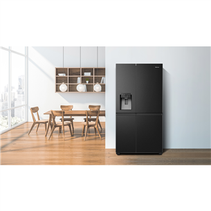 Hisense, No Frost, Water & Ice dispenser, 632 L, 179 cm, melna - SBS ledusskapis