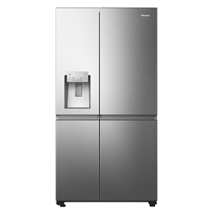 Hisense, No Frost, Water & Ice dispenser, 632 L, 179 cm, nerūsējošā tērauda - SBS ledusskapis RS818N4TIE