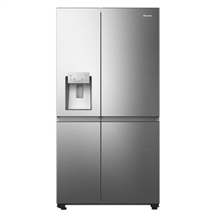 Hisense, No Frost, Water & Ice dispenser, 632 L, 179 cm, nerūsējošā tērauda - SBS ledusskapis