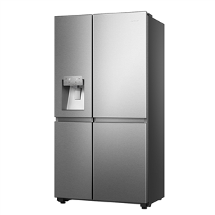 Hisense, No Frost, Water & Ice dispenser, 632 L, 179 cm, nerūsējošā tērauda - SBS ledusskapis