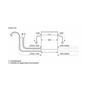 Bosch Serie 4, 13 place settings, width 60 cm - Built-in dishwasher