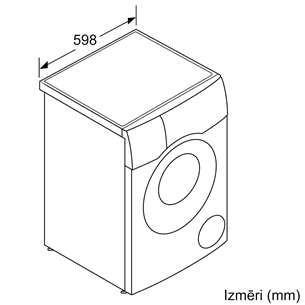 Bosch, Serie 8, 10/6 kg, dziļums 61.6 cm, 1400 apgr/min., balta - Veļas mazgājamā mašīna ar žāvētāju