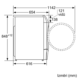 Bosch, Serie 8, 10/6 kg, dziļums 61.6 cm, 1400 apgr/min., balta - Veļas mazgājamā mašīna ar žāvētāju