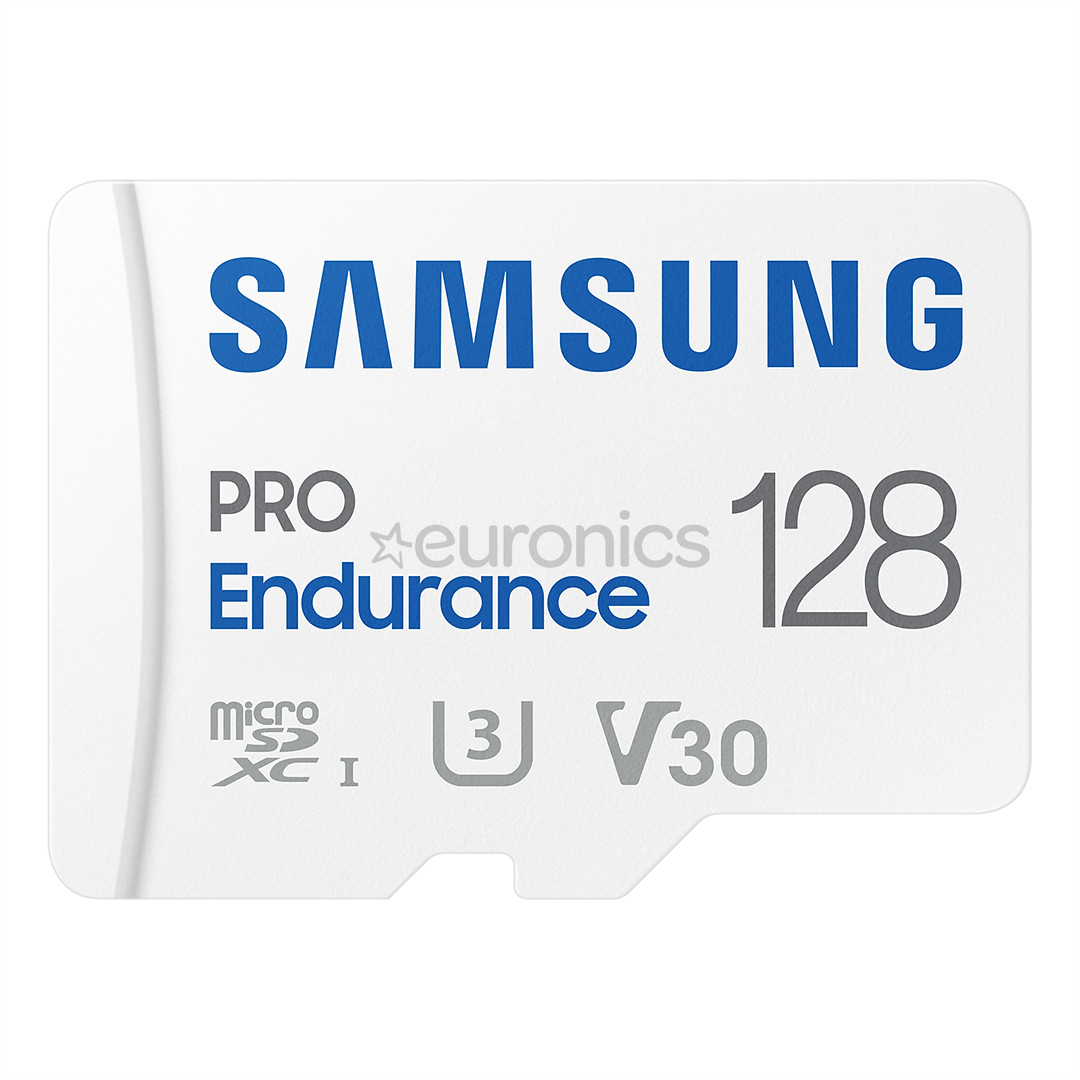 Samsung PRO Endurance, microSDXC, + SD adapteris, 128 GB, balta - Atmiņas karte