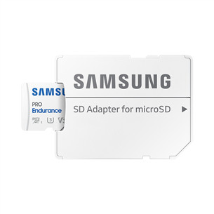 Samsung PRO Endurance, microSDXC, + SD adapteris, 128 GB, balta - Atmiņas karte