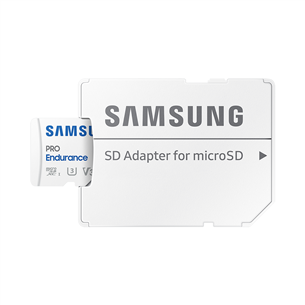 Samsung PRO Endurance, microSDXC, + SD adapteris, 128 GB, balta - Atmiņas karte