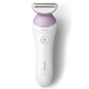 Philips Lady Shaver 6000, Wet & Dry, balta/violeta - Skuveklis sievietēm