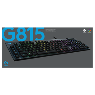 Logitech Keyboard G815, US, черный - Механическая клавиатура