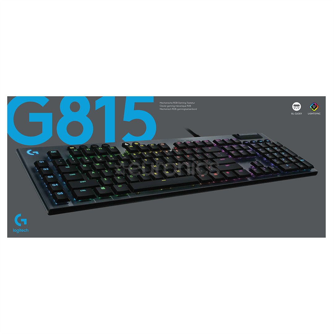 Logitech Keyboard G815, US, черный - Механическая клавиатура