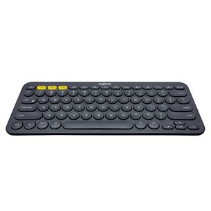 Logitech K380 Slim Multi-Device, US, melna - Bezvadu klaviatūra