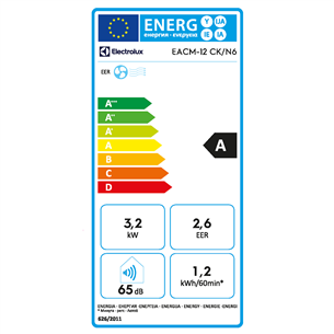 Electrolux, 11 000 BTU/h, balta - Portatīvais kondicionieris