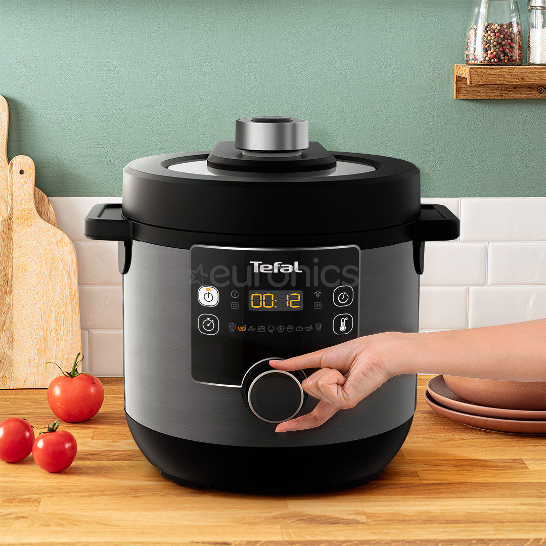 Tefal Turbo Cuisine & Fry, 1200 W, melna - Multikatls-spiediena katls