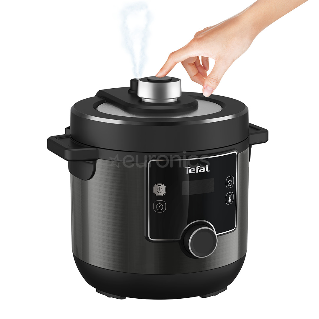 Tefal Turbo Cuisine & Fry, 1200 W, melna - Multikatls-spiediena katls