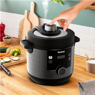 Tefal Turbo Cuisine & Fry, 1200 W, melna - Multikatls-spiediena katls