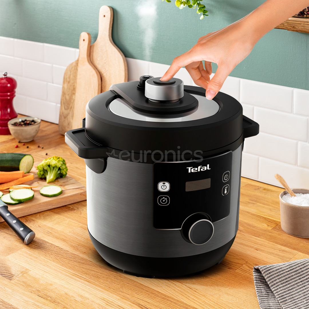 Tefal Turbo Cuisine & Fry, 1200 W, melna - Multikatls-spiediena katls