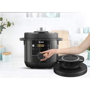 Tefal Turbo Cuisine & Fry, 1200 W, melna - Multikatls-spiediena katls