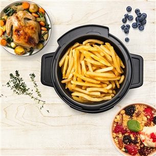 Tefal Turbo Cuisine & Fry, 1200 W, melna - Multikatls-spiediena katls