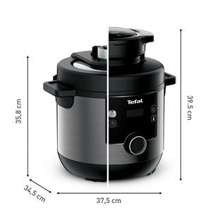 Tefal Turbo Cuisine & Fry, 1200 W, melna - Multikatls-spiediena katls