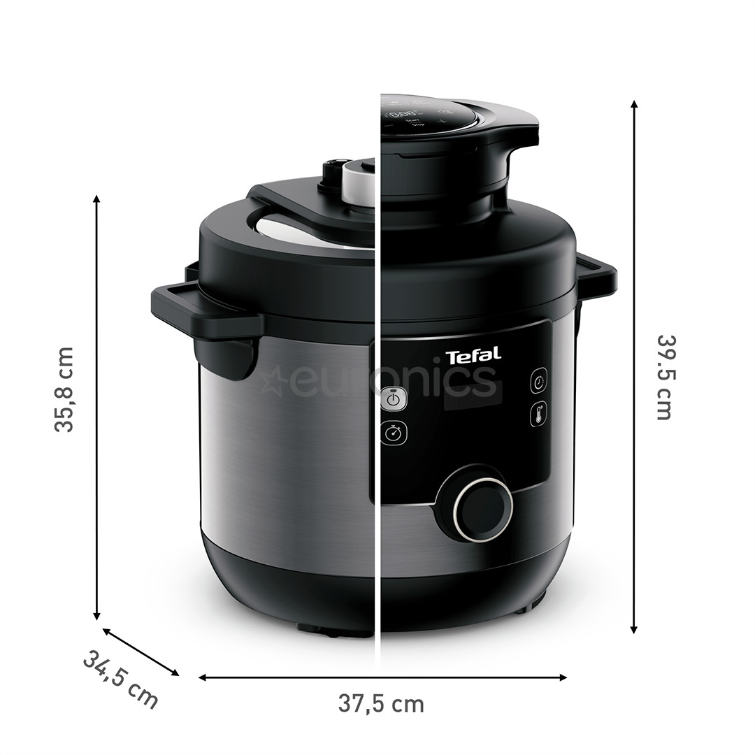Tefal Turbo Cuisine & Fry, 1200 W, melna - Multikatls-spiediena katls