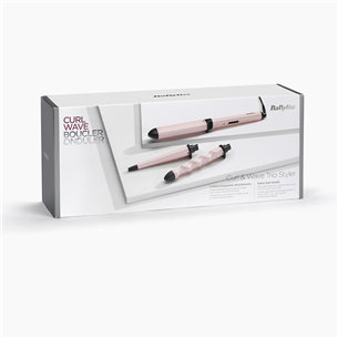 BaByliss Curl & Wave, rozā - Matu veidošanas komplekts