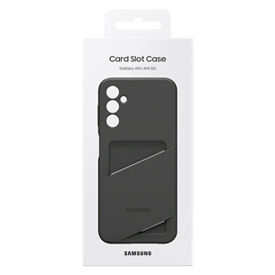 Samsung Card Slot Cover, Galaxy A14, kabatiņa kredītkartei, melna - Apvalks viedtālrunim