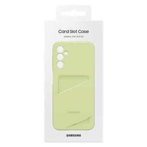 Samsung Card Slot Cover, Galaxy A14, kabatiņa kredītkartei, zaļa - Apvalks viedtālrunim