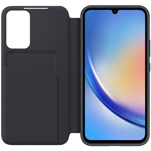 Samsung Smart View Wallet, Galaxy A34, melna - Apvalks viedtālrunim