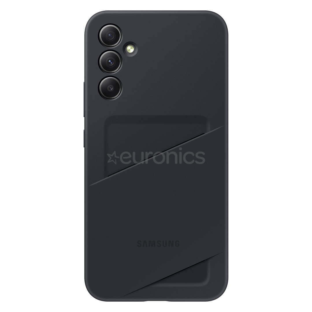Samsung Card Slot Cover, Galaxy A34, kabatiņa kredītkartei, melna - Apvalks viedtālrunim