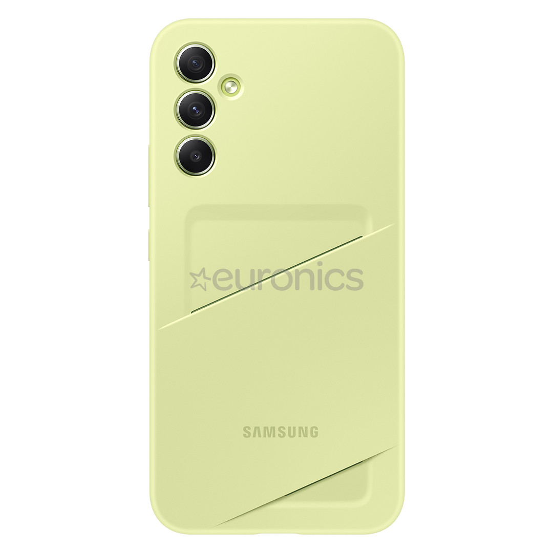 Samsung Card Slot Cover, Galaxy A34, kabatiņa kredītkartei, gaiši zaļa - Apvalks viedtālrunim