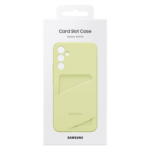 Samsung Card Slot Cover, Galaxy A34, kabatiņa kredītkartei, gaiši zaļa - Apvalks viedtālrunim