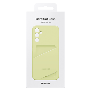 Samsung Card Slot Cover, Galaxy A34, с карманом для карты, светло-зеленый - Чехол
