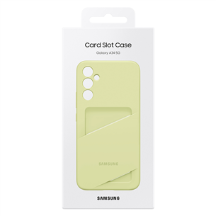 Samsung Card Slot Cover, Galaxy A34, kabatiņa kredītkartei, gaiši zaļa - Apvalks viedtālrunim