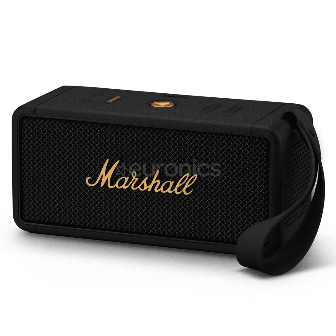 Marshall Middleton, melna/zelta - Portatīvais bezvadu skaļrunis