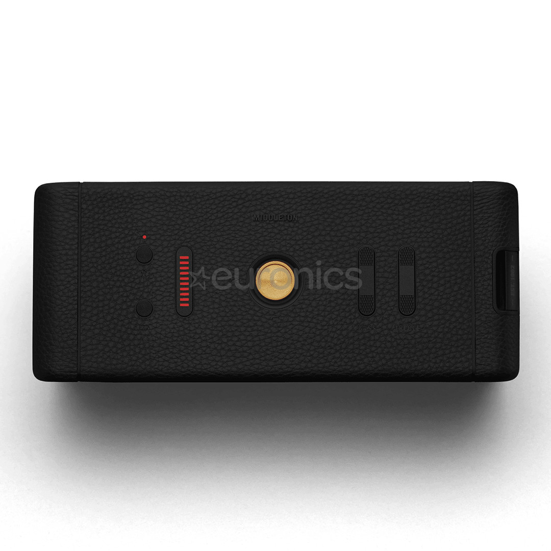 Marshall Middleton, melna/zelta - Portatīvais bezvadu skaļrunis