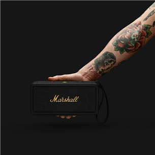 Marshall Middleton, melna/zelta - Portatīvais bezvadu skaļrunis