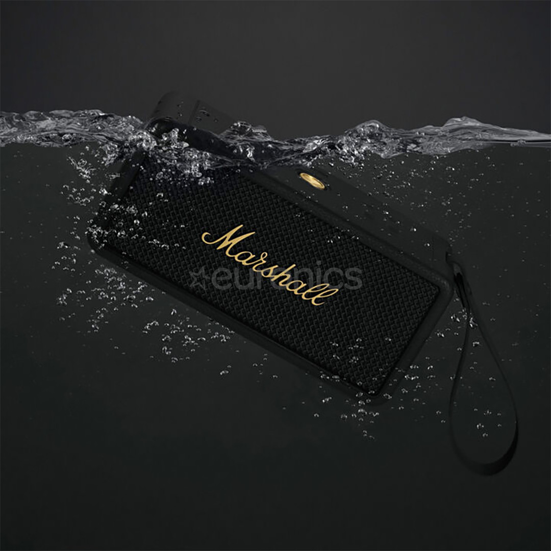 Marshall Middleton, melna/zelta - Portatīvais bezvadu skaļrunis