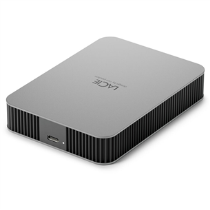 LaCie Mobile Drive,USB-C, 5 TB, pelēka - Ārējais HDD cietais disks STLP5000400