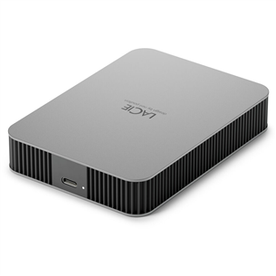 LaCie Mobile Drive,USB-C, 5 TB, pelēka - Ārējais HDD cietais disks