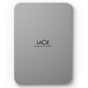 LaCie Mobile Drive,USB-C, 5 TB, pelēka - Ārējais HDD cietais disks